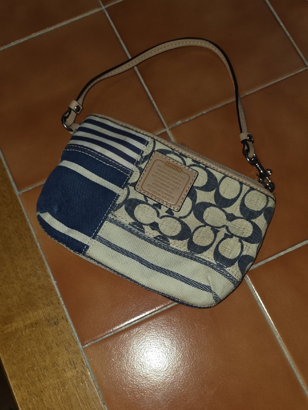 COACH DAISY DENIM PATCHWORK WRISTLET GOOD PRE-LOVED CONDITION